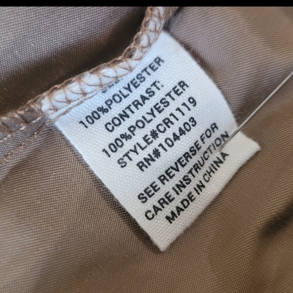 Anthropologie Mine Tan Bomber Jacket Women's SZ Sm. ZIP snap flap pockets - Picture 6 of 10